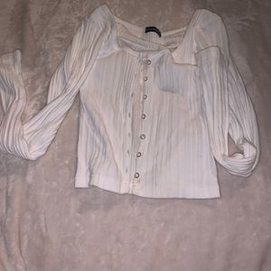brandy melvile white long sleeve button up